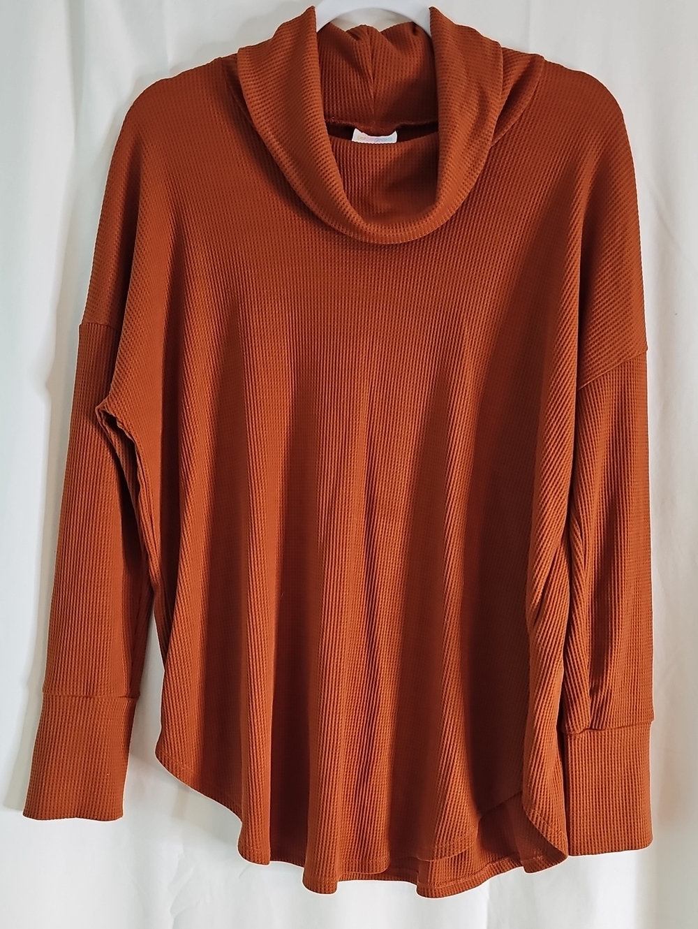 Lularoe Aubrey Rust Orange Cowl Neck Women's Sweater